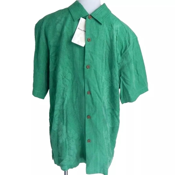 Tommy Bahama Bali Border Silk Shirt - Picture 1 of 4